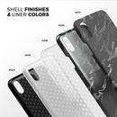 Black & Silver Marble Swirl V3 - iPhone X Swappable Hybrid Case