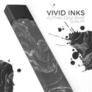 Black & Silver Marble Swirl V4 - Premium Decal Protective Skin-Wrap Sticker compatible with the Juul Labs vaping device