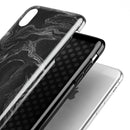 Black & Silver Marble Swirl V4 - iPhone X Swappable Hybrid Case