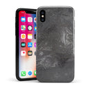 Black & Silver Marble Swirl V5 - iPhone X Swappable Hybrid Case