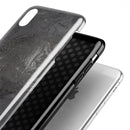 Black & Silver Marble Swirl V5 - iPhone X Swappable Hybrid Case