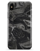 Black & Silver Marble Swirl V6 - iPhone X Clipit Case