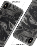 Black & Silver Marble Swirl V6 - iPhone X Clipit Case