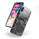 Black & Silver Marble Swirl V6 - iPhone X Swappable Hybrid Case