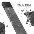 Black & Silver Marble Swirl V7 - Premium Decal Protective Skin-Wrap Sticker compatible with the Juul Labs vaping device