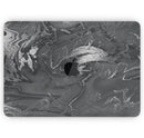 Black & Silver Marble Swirl V7 - Skin Decal Wrap Kit Compatible with the Apple MacBook Pro, Pro with Touch Bar or Air (11", 12", 13", 15" & 16" - All Versions Available)