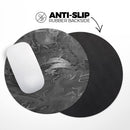 Black & Silver Marble Swirl V7// WaterProof Rubber Foam Backed Anti-Slip Mouse Pad for Home Work Office or Gaming Computer Desk