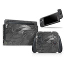 Black & Silver Marble Swirl V7 // Skin Decal Wrap Kit for Nintendo Switch Console & Dock, Joy-Cons, Pro Controller, Lite, 3DS XL, 2DS XL, DSi, or Wii - Vinyl Skin Wrap for Nintendo Switch 2, OLED, Lite, Pro Controller, Wii & Classic Handhelds