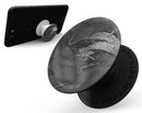 Black & Silver Marble Swirl V7 - Skin Kit for PopSockets and other Smartphone Extendable Grips & Stands