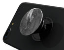 Black & Silver Marble Swirl V7 - Skin Kit for PopSockets and other Smartphone Extendable Grips & Stands