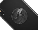 Black & Silver Marble Swirl V7 - Skin Kit for PopSockets and other Smartphone Extendable Grips & Stands