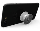 Black & Silver Marble Swirl V7 - Skin Kit for PopSockets and other Smartphone Extendable Grips & Stands