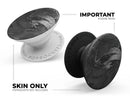 Black & Silver Marble Swirl V7 - Skin Kit for PopSockets and other Smartphone Extendable Grips & Stands