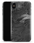 Black & Silver Marble Swirl V7 - iPhone X Clipit Case