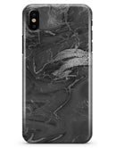 Black & Silver Marble Swirl V7 - iPhone X Clipit Case