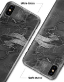 Black & Silver Marble Swirl V7 - iPhone X Clipit Case