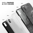 Black & Silver Marble Swirl V7 - iPhone X Swappable Hybrid Case