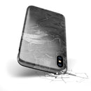 Black & Silver Marble Swirl V7 - iPhone X Swappable Hybrid Case