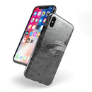 Black & Silver Marble Swirl V7 - iPhone X Swappable Hybrid Case