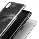 Black & Silver Marble Swirl V7 - iPhone X Swappable Hybrid Case