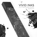 Black & Silver Marble Swirl V8 - Premium Decal Protective Skin-Wrap Sticker compatible with the Juul Labs vaping device