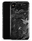 Black & Silver Marble Swirl V8 - iPhone X Clipit Case