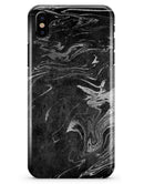 Black & Silver Marble Swirl V8 - iPhone X Clipit Case