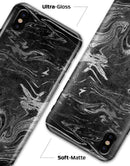 Black & Silver Marble Swirl V8 - iPhone X Clipit Case