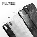Black & Silver Marble Swirl V8 - iPhone X Swappable Hybrid Case