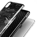 Black & Silver Marble Swirl V8 - iPhone X Swappable Hybrid Case