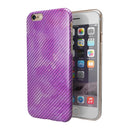 Black Slanted Lines of Purple Clouds iPhone 6/6s or 6/6s Plus 2-Piece Hybrid INK-Fuzed Case