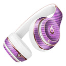 Black Slanted Lines of Purple Clouds Full-Body Skin Kit for the Beats by Dre Solo 3 Wireless Headphones