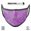 Black Slanted Lines of Purple Clouds - Made in USA Mouth Cover Unisex Anti-Dust Cotton Blend Reusable & Washable Face Mask with Adjustable Sizing for Adult or Child