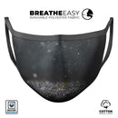 Black Unfocused Glowing Shimmer - Made in USA Mouth Cover Unisex Anti-Dust Cotton Blend Reusable & Washable Face Mask with Adjustable Sizing for Adult or Child