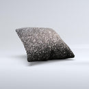 Black Unfocused Sparkle Ink-Fuzed Decorative Throw Pillow