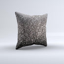 Black Unfocused Sparkle Ink-Fuzed Decorative Throw Pillow