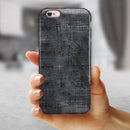 Black Watercolor Cross Hatch iPhone 6/6s or 6/6s Plus 2-Piece Hybrid INK-Fuzed Case