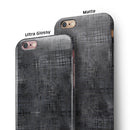 Black Watercolor Cross Hatch iPhone 6/6s or 6/6s Plus 2-Piece Hybrid INK-Fuzed Case
