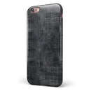 Black Watercolor Cross Hatch iPhone 6/6s or 6/6s Plus 2-Piece Hybrid INK-Fuzed Case
