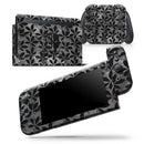 Black Watercolor Holly - Skin Wrap Decal for Nintendo Switch Lite Console & Dock - 3DS XL - 2DS - Pro - DSi - Wii - Joy-Con Gaming Controller