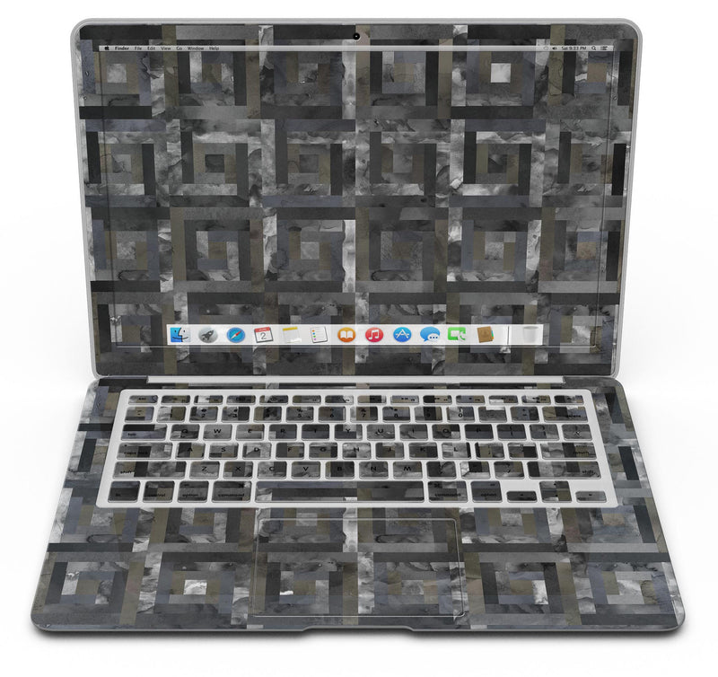 Black Watercolor Patchwork - MacBook Air Skin Kit