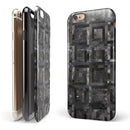 Black Watercolor Patchwork iPhone 6/6s or 6/6s Plus 2-Piece Hybrid INK-Fuzed Case