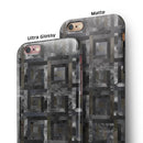Black Watercolor Patchwork iPhone 6/6s or 6/6s Plus 2-Piece Hybrid INK-Fuzed Case
