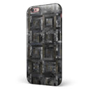 Black Watercolor Patchwork iPhone 6/6s or 6/6s Plus 2-Piece Hybrid INK-Fuzed Case