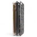 Black Watercolor Patchwork iPhone 6/6s or 6/6s Plus 2-Piece Hybrid INK-Fuzed Case