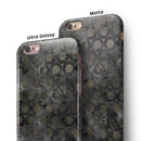 Black Watercolor Ring Pattern iPhone 6/6s or 6/6s Plus 2-Piece Hybrid INK-Fuzed Case