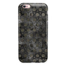 Black Watercolor Ring Pattern iPhone 6/6s or 6/6s Plus 2-Piece Hybrid INK-Fuzed Case