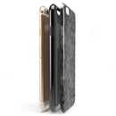 Black Watercolor Ring Pattern iPhone 6/6s or 6/6s Plus 2-Piece Hybrid INK-Fuzed Case