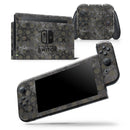 Black Watercolor Ring Pattern - Skin Wrap Decal for Nintendo Switch Lite Console & Dock - 3DS XL - 2DS - Pro - DSi - Wii - Joy-Con Gaming Controller