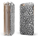 Black Watercolor Triangle Pattern iPhone 6/6s or 6/6s Plus 2-Piece Hybrid INK-Fuzed Case